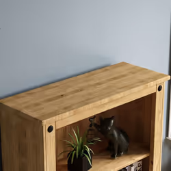 Corona 4 Tier Bookcase Shelving Display Pine Wood