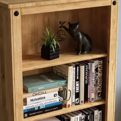 Corona 4 Tier Bookcase Shelving Display Pine Wood
