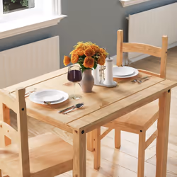 Corona 2 Seater Dining Table Chairs Set Pine Wood