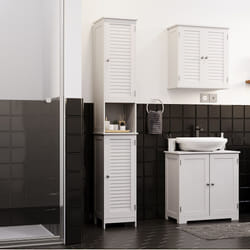 Liano 2 Door Tallboy Bathroom Cabinet Storage Unit
