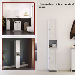 Liano 2 Door Tallboy Bathroom Cabinet Storage Unit