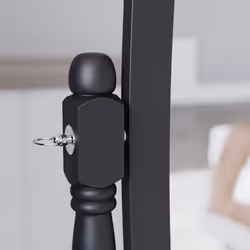Nishano Oval Mirror Freestanding Tall Swivel Frame - Black