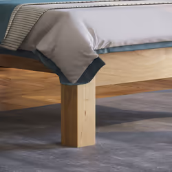Corona Bed Frame Low Foot Pine Wood Rustic Wax - Single