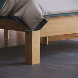 Corona Bed Frame Low Foot Pine Wood Rustic Wax - King Size
