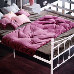 Paris Metal Bed Frame Curved High Foot Slatted - Double, White