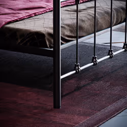 Paris Metal Bed Frame Curved High Foot Slatted - Small Double, Black