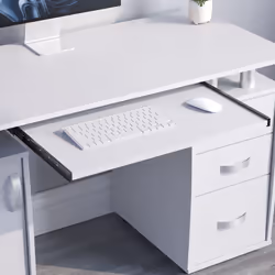 Otley 3 Drawer Computer Desk PC Office Workstation - White