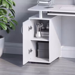 Otley 3 Drawer Computer Desk PC Office Workstation - White