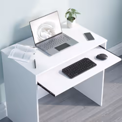 Huby Computer Desk Keyboard Shelf Simple Minimal - White