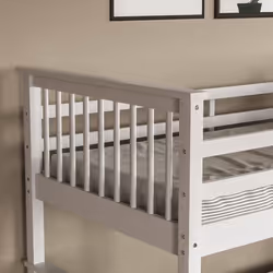 Milan Bunk Bed High Sleeper Ladder Solid Wood Pine - White