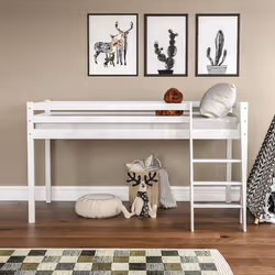 Sydney Bunk Bed Loft Storage Ladder High Sleeper - White