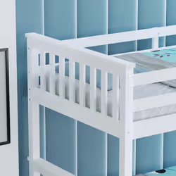 Milan Triple Bunk Bed Single Double High Sleeper - White