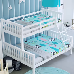 Milan Triple Bunk Bed Single Double High Sleeper - White