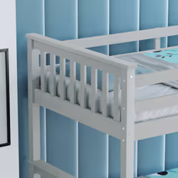 Milan Triple Bunk Bed Single Double High Sleeper - Grey