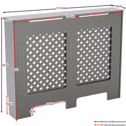 Oxford Radiator Cover Heating Guard Cabinet Cross - Medium