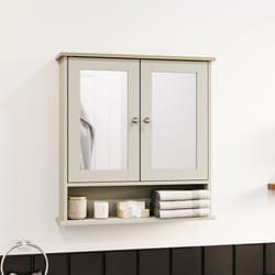 Priano 2 Door Bathroom Wall Cabinet Mirrored Shelf