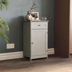 Priano Grey 1 Drawer 1 Door Storage Cabinet