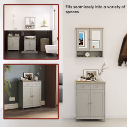 Priano 2 Drawer 2 Door Cabinet Bathroom Cupboard