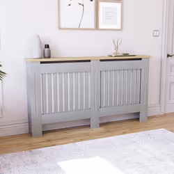 Arlington Radiator Cover Heating Cabinet Grey Oak - Large