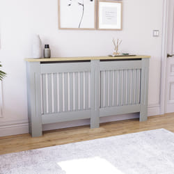 Arlington Radiator Cover Heating Cabinet Grey Oak - Large