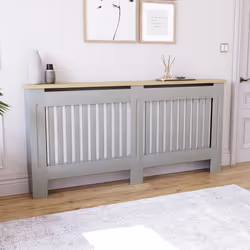 Arlington Radiator Cover Heating Cabinet Grey Oak - Extra Large