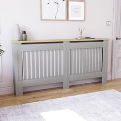 Arlington Radiator Cover Heating Cabinet Grey Oak - Extra Large
