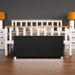 Leon Storage Ottoman Wood Toy Box Bench Stool - Black
