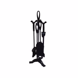 Buxton 5 Piece Companion Set Fireplace Tool Set - Black