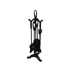 Buxton 5 Piece Companion Set Fireplace Tool Set - Black