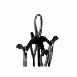 Buxton 5 Piece Companion Set Fireplace Tool Set - Black & Nickel