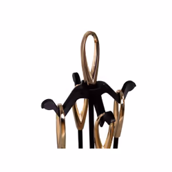 Buxton 5 Piece Companion Set Fireplace Tool Set - Black & Brass