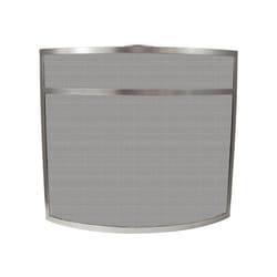 Buckton Fire Screen Guard Fireplace Accessory - Nickel