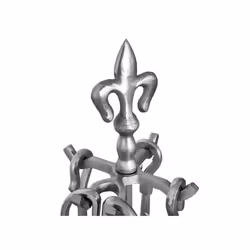 Fleur De Lys 5 Piece Companion Set Fireplace Stand - Pewter