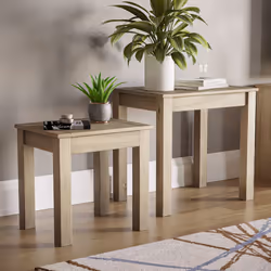 Panama Nest of Tables Set of 2 Side Tables Pine Wood