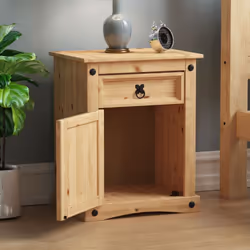 Corona 1 Drawer 1 Door Bedside Cabinet Drawer Chest