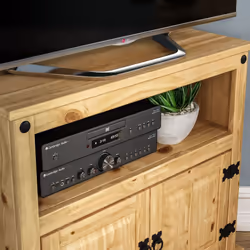 Corona 2 Door Corner TV Unit Shelf Cabinet Rustic