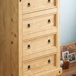 Corona 4 Drawer Chest Bedroom Storage Rustic Pine