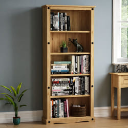Corona 5 Tier Bookcase Shelf Book Office Storage
