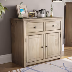 Panama 2 Door 2 Drawer Sideboard Cupboard Pine Wood