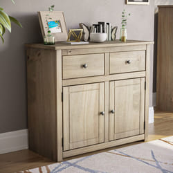 Panama 2 Door 2 Drawer Sideboard Cupboard Pine Wood