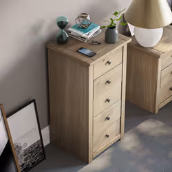 Panama 5 Drawer Chest of Drawers Narrow Storage