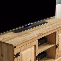 Corona 2 Door 1 Shelf TV Unit Stand Cabinet Wood