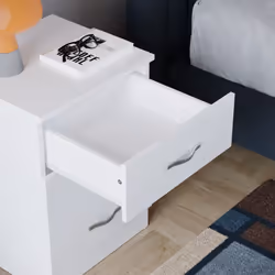 Riano 3 Drawer Bedside Chest Bedside Table Storage - White