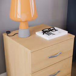 Riano 3 Drawer Bedside Chest Bedside Table Storage - Pine