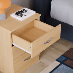 Riano 3 Drawer Bedside Chest Bedside Table Storage - Pine