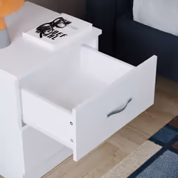 Riano 2 Drawer Bedside Chest Bedside Table Storage - White