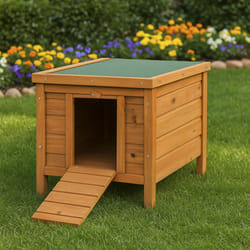 Pet Hutch with Run Wooden Cage Small Animal Lock