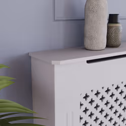 Oxford Radiator Cover White Grill Cabinet Guard - Medium