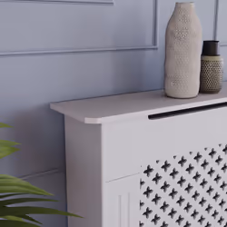 Oxford Radiator Cover White Grill Cabinet Guard - Large