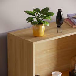 Cambridge 3 Tier Bookcase Wide Shelf Book Storage - Oak